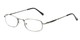 Angle of The Robert in Light Grey, Women's and Men's Rectangle Reading Glasses