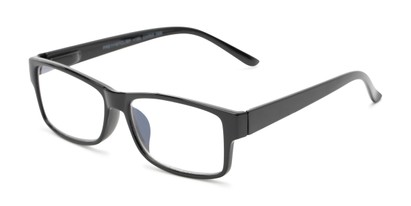 Angle of The Grover Multifocal Computer Reader in Black, Women's and Men's Rectangle Reading Glasses
