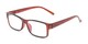Angle of The Grover Multifocal Computer Reader in Brown, Women's and Men's Rectangle Reading Glasses