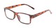 Angle of The Grover Multifocal Computer Reader in Tortoise, Women's and Men's Rectangle Reading Glasses