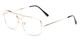 Angle of The Wilcox Multifocal Reader in Gold, Women's and Men's Aviator Reading Glasses