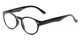 Angle of The Birch Multifocal Reader in Glossy Black, Women's and Men's Round Reading Glasses