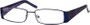 Angle of The Barcelona in Blue, Women's and Men's Rectangle Reading Glasses