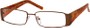 Angle of The Barcelona in Bronze/Brown, Women's and Men's Rectangle Reading Glasses