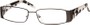 Angle of The Barcelona in Grey/Black/White, Women's and Men's Rectangle Reading Glasses