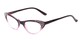 Angle of The Paulina in Purple Fade, Women's Cat Eye Reading Glasses