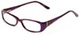 Angle of The Phoebe in Purple Marble, Women's Rectangle Reading Glasses