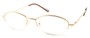 Angle of The Fort Wayne in Gold, Women's and Men's Oval Reading Glasses