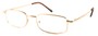 Angle of The Ohio in Gold, Women's and Men's Rectangle Reading Glasses