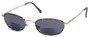 Angle of The Harris Bifocal Reading Sunglasses in Silver Frame with Smoke Lenses, Women's and Men's  