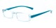 Angle of The Elspeth in Blue, Women's and Men's Rectangle Reading Glasses