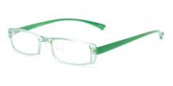 Angle of The Elspeth in Green, Women's and Men's Rectangle Reading Glasses