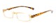 Angle of The Elspeth in Yellow/Tortoise, Women's and Men's Rectangle Reading Glasses