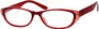 Angle of The Becca in Red/Clear, Women's and Men's Retro Square Reading Glasses