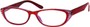 Angle of The Becca in Red/Purple, Women's and Men's Retro Square Reading Glasses