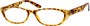 Angle of The Becca in Yellow Tortoise, Women's and Men's Retro Square Reading Glasses