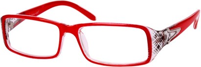 Angle of The Lisbon in Bright Red/Clear, Women's and Men's  