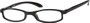 Angle of The Devonshire in Solid Black, Women's Rectangle Reading Glasses