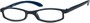 Angle of The Devonshire in Black/Navy Blue, Women's Rectangle Reading Glasses