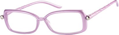 Angle of The Anita in Purple, Women's Square Reading Glasses
