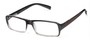 Angle of The Executive in Black Fade/Brown, Men's Rectangle Reading Glasses