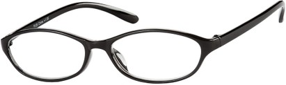 Angle of The Third Avenue in Black, Women's Oval Reading Glasses