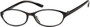 Angle of The Third Avenue in Black, Women's Oval Reading Glasses