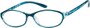 Angle of The Third Avenue in Blue, Women's Oval Reading Glasses