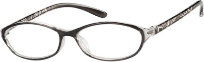 Angle of The Third Avenue in Grey, Women's Oval Reading Glasses