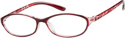 Angle of The Third Avenue in Red, Women's Oval Reading Glasses