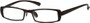 Angle of The Baylor in Black, Women's and Men's Rectangle Reading Glasses