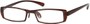 Angle of The Baylor in Brown, Women's and Men's Rectangle Reading Glasses