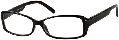 Angle of The Courtney in Black, Women's Rectangle Reading Glasses
