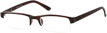 Angle of The Coventry in Brown Tortoise, Women's and Men's Rectangle Reading Glasses