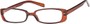 Angle of The Prague in Brown, Women's and Men's Rectangle Reading Glasses