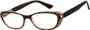Angle of The Gretchen in Black/Peach, Women's Cat Eye Reading Glasses