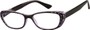 Angle of The Gretchen in Black/Purple, Women's Cat Eye Reading Glasses