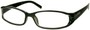 Angle of The Augusta in Black, Women's Rectangle Reading Glasses