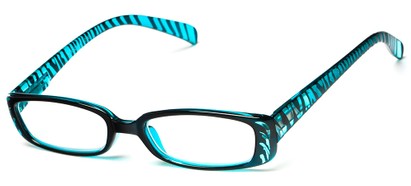 Angle of The Tiger in Blue, Women's Rectangle Reading Glasses