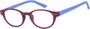 Angle of The Winston in Purple/Blue, Women's and Men's Round Reading Glasses