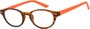 Angle of The Winston in Tortoise/Orange, Women's and Men's Round Reading Glasses