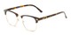 Angle of The Kirby in Tortoise, Women's and Men's Browline Reading Glasses
