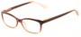 Angle of The Taffy in Brown Fade, Women's and Men's Rectangle Reading Glasses
