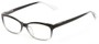 Angle of The Taffy in Black Fade, Women's and Men's Rectangle Reading Glasses