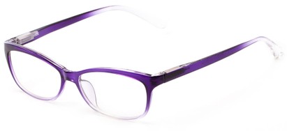 Angle of The Taffy in Purple Fade, Women's and Men's Rectangle Reading Glasses