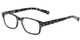 Angle of The Julian in Grey Tortoise Fade, Women's and Men's Rectangle Reading Glasses