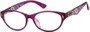 Angle of The Rebecca in Purple, Women's Oval Reading Glasses