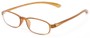 Angle of The Glaze Flexible Reader in Brown, Women's and Men's Oval Reading Glasses