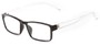 Angle of The Edgar in Black/Clear, Women's and Men's Rectangle Reading Glasses