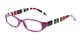 Angle of The Dory in Purple/Stripe, Women's Rectangle Reading Glasses